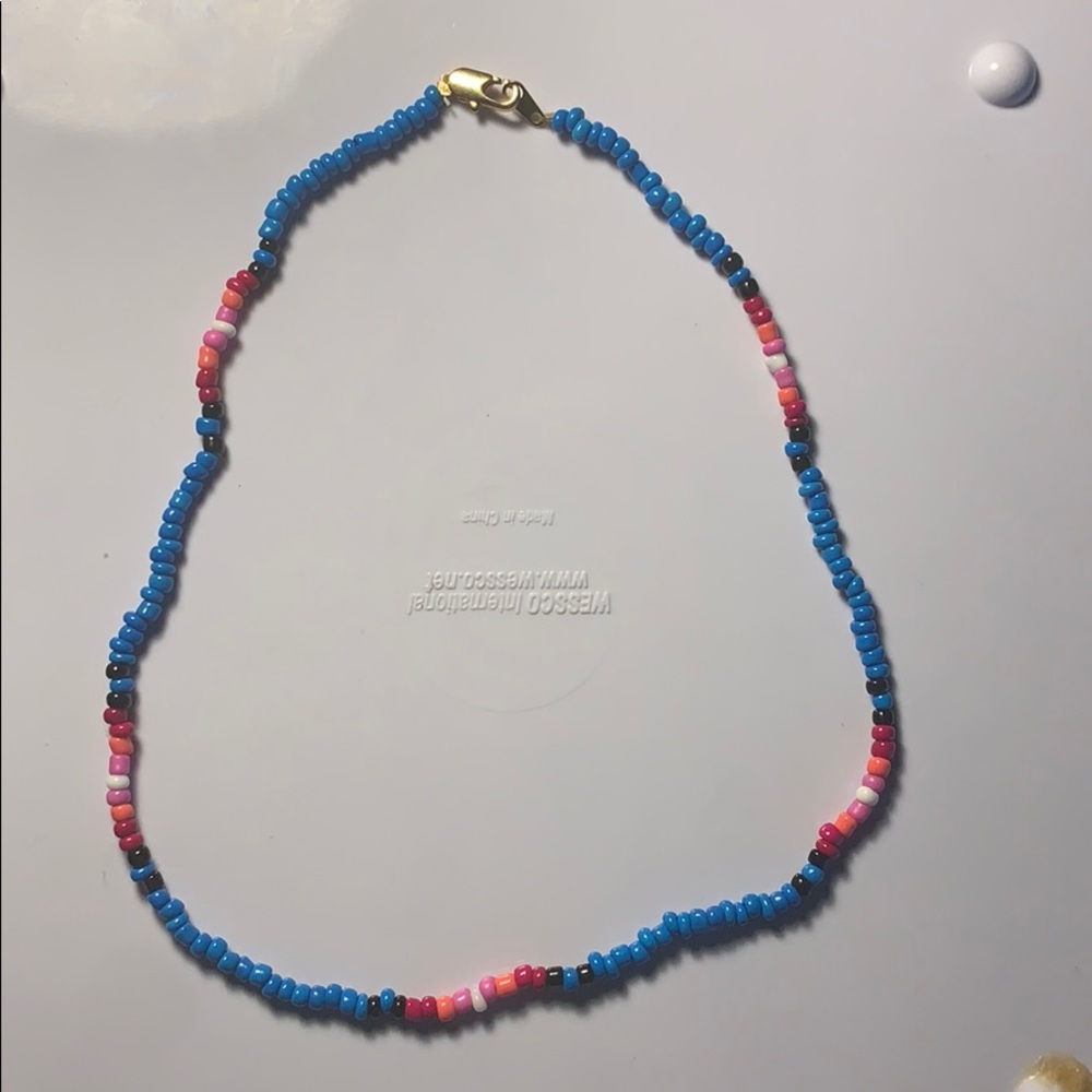 Tropical seed bead necklace